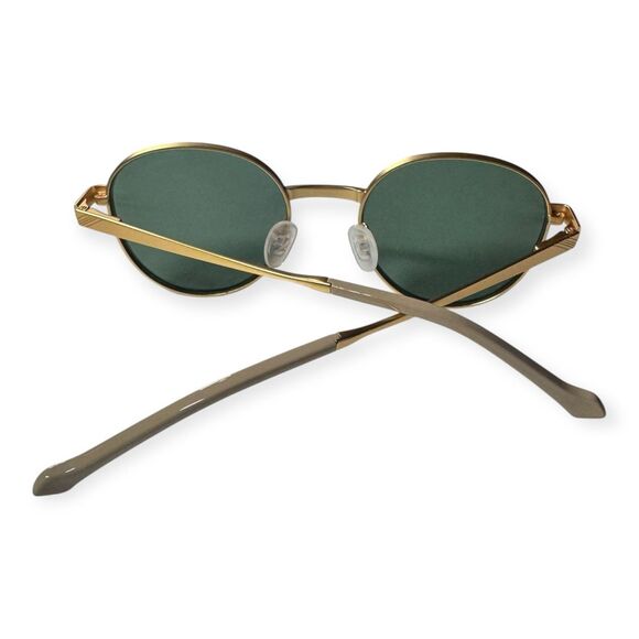 Zenni Retro Full-Frame‎ Round Fashion Eyeglasses Gold Gray main image 6